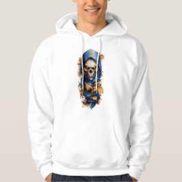 Skull and Autumn Leaves Tattoo Style Hoodie