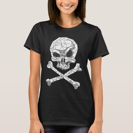 Skull And Bones Geometric Bizarre Dark T-shirt (Voorkant)
