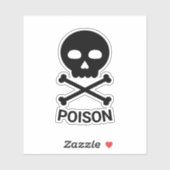 Skull and Bones With Text Sticker (Vel)