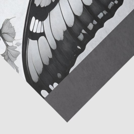 Skull and Butterflies Decoupage Paper Tissuepapier (Detail)