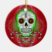Skull and Candy Canes Ornament (Voorkant)