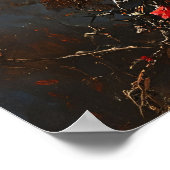 Skull and Crimson Roses Poster (Hoek)