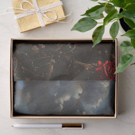 Skull and Crimson Rozen Decoupage Tissuepapier (Geschenk)