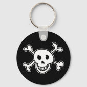 Skull and cross bones doodle custom keychain (Voorkant)