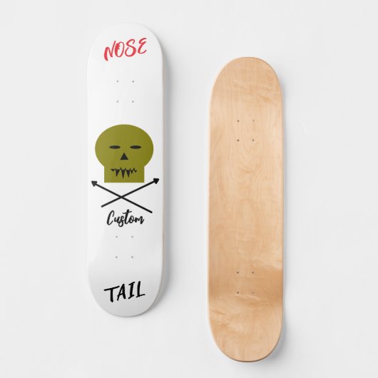 Skull and Cross deck Skateboard (Voorkant)