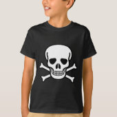 Skull and Crossbones Donkere Kinderen T-shirt (Voorkant)