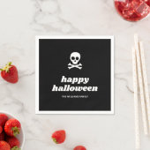 Skull and Crossbones: een vrolijk Halloween feest Servet (Insitu)