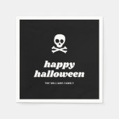 Skull and Crossbones: een vrolijk Halloween feest Servet (Voorkant)