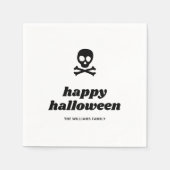Skull and Crossbones: een vrolijk Halloween feest Servet (Voorkant)
