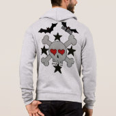 Skull and Crossbones Fleece Zip Hoodie (Achterkant)