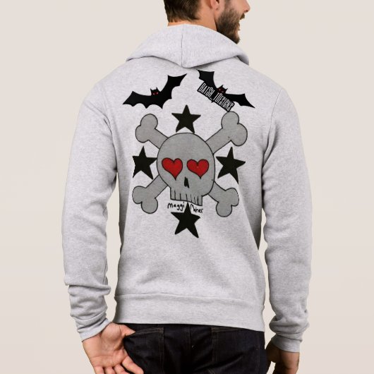 Skull and Crossbones Fleece Zip Hoodie (Achterkant)