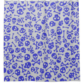 Skull and Crossbones Halloween Naadloos patroon Douchegordijn