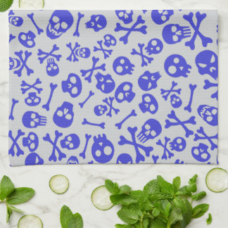 Skull and Crossbones Halloween Naadloos patroon Theedoek