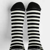 Skull and Crossbones Pirate Name Gestreepte Sokken (Top)