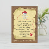 Skull and Crossbones Pirate Treasure Map Birthday Kaart (Staand voorkant)