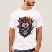 Skull and Crossbones Rock Anthem T-shirts ontwerp (Voorkant)