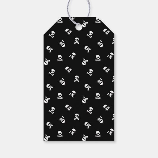 Skull and Crossbones Trick or treat Party Favoriet Cadeaulabel (Achterkant)