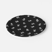Skull and Crossbones voor Halloween Papieren Bordje (Gekanteld)