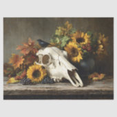 Skull and Crow Herfst Stilleven Decoupage Tissuepapier (Voorkant)