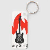 Skull and Flame gitaar Sleutelhanger (Achterkant)