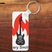 Skull and Flame gitaar Sleutelhanger (Achterkant)