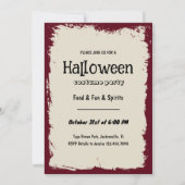 Skull and Ghost Mystic Halloween Party Uitnodiging (Achterkant)