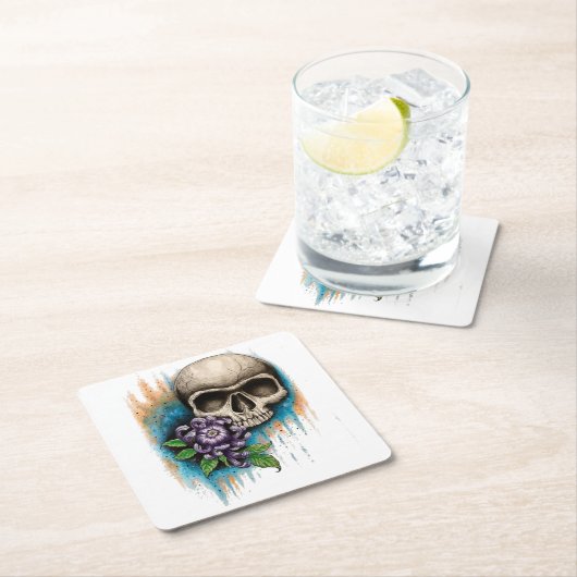 "Skull and Mum" Custom Designer Drink Coasters Kartonnen Onderzetters (Insitu)