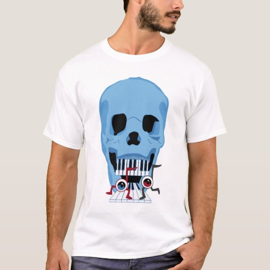 Skull and Musical Note Eyes T-shirt (Voorkant)