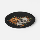  Skull and Pumpkin Art Papieren Bordje (Gekanteld)