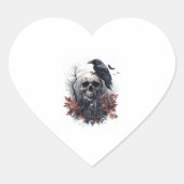 Skull and Raven Profetie Hart Sticker (Voorkant)