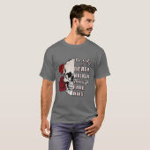 Skull and Rose Graphic Shirt – Gothic Quote Tee (Voorkant volledig)