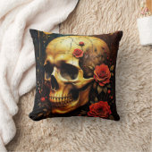 Skull and Roses Kussen (Deken)