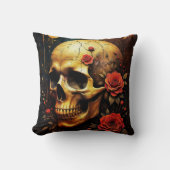 Skull and Roses Kussen (Voorkant)