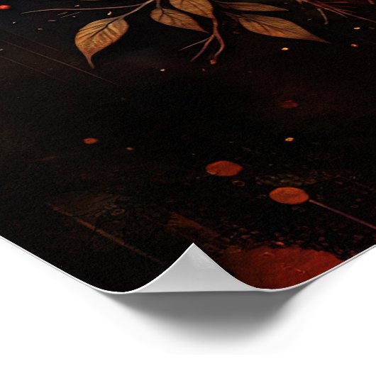 Skull and Roses Poster (Hoek)