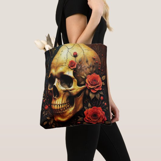Skull and roses tote bag (Dichtbij)
