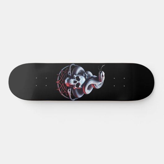 Skull and Snake Gothic Skateboard (Horizontaal)