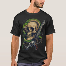 Skull and Snake Warrior beroemd gemaakt door Dark  T-shirt