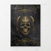 Skull and Spider Web Uitnodiging voor Halloween Pa (Cover)