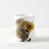 skull anf sunflowers Mug  Koffiemok (Center)