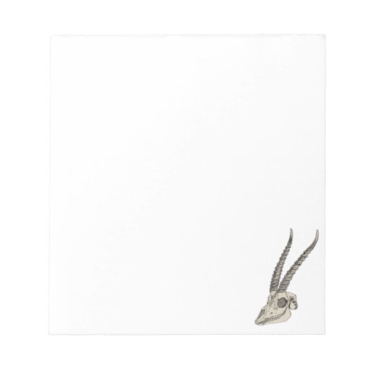 Skull Antiek Antelope Illustratie Notitieblok (Voorkant)