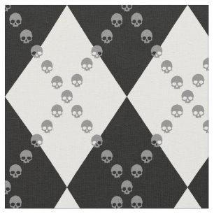 Skull Argyle Pattern Stof