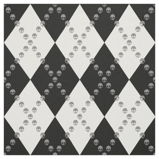 Skull Argyle Pattern Stof (Swatch)