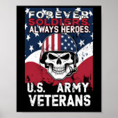 Skull Army Veterans Poster (Voorkant)