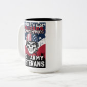 Skull Army Veterans Tweekleurige Koffiemok (Voorkant links)