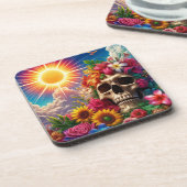 Skull Art Bier Onderzetter (Linkerzijde)