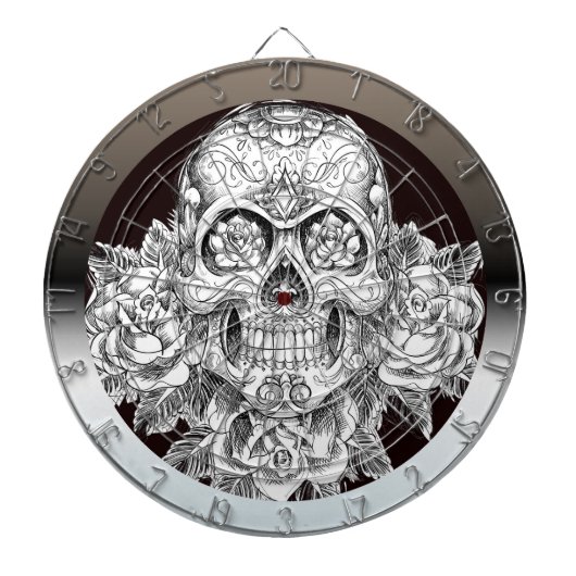 SKULL Art Dartboard Dartbord (Voorkant)