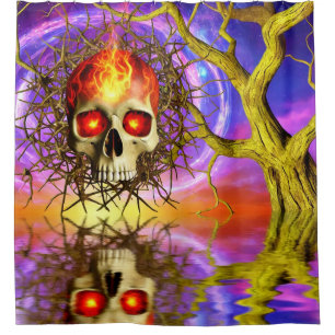 Skull Art Douchegordijn