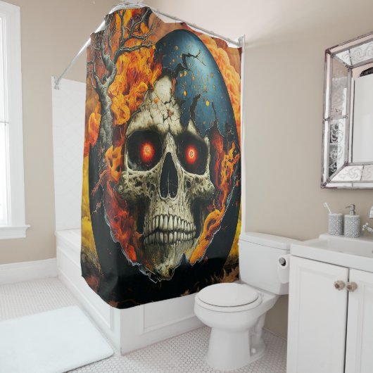 Skull Art Douchegordijn (In situ)
