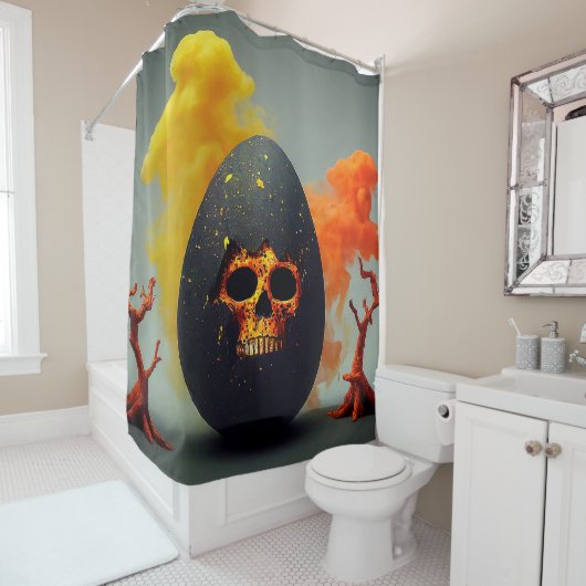 Skull Art Douchegordijn (In situ)