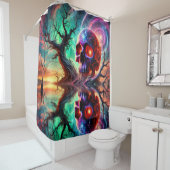 Skull Art Douchegordijn (In situ)